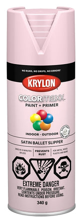 Krylon 455560007 Enamel Spray Paint, Satin, Ballet Slipper, 12 oz, Can